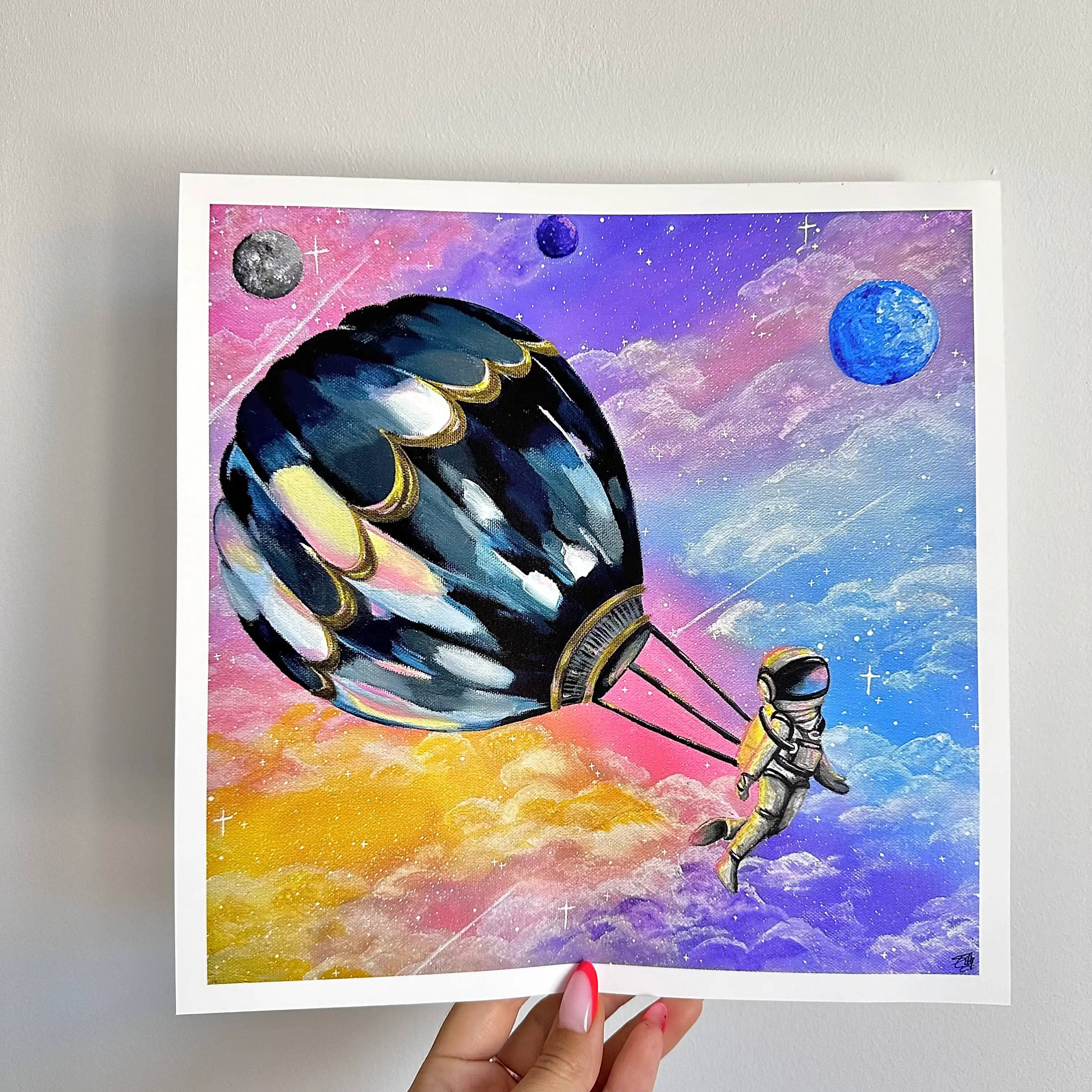 Impression Fine Art de l’œuvre originale « Retenu dans les airs »